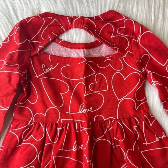Carter’s Girls “Love” Heart Dress Size 9 Months - Picture 3 of 8